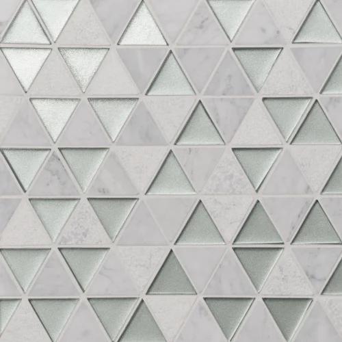 Kaikos Silver White Carrara mosaic tile